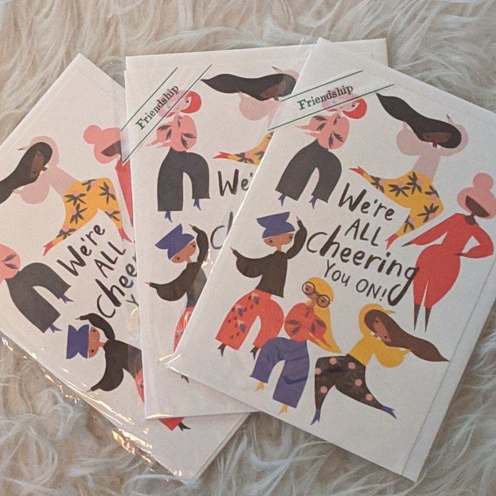 Set of 3 Cards "We're All Cheering You On!"